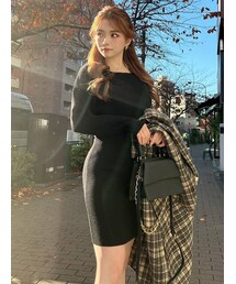 RESEXXY | ドルマンミニニットワンピース(ワンピース)