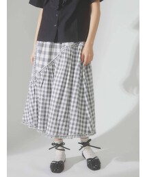 merry jenny | アシメチェックフレアスカート(スカート)