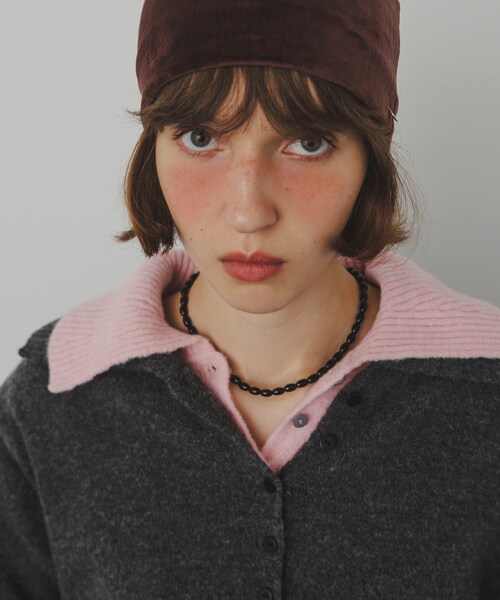 SMELLY（スメリー）の「オーバルビーズネックレス（ネックレス・レディース・BLK・-）」の3枚目の写真