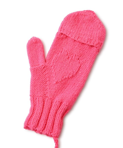 ADAM ET ROPE'（アダムエロペ）の「【J'aDoRe限定】【ugly sweater club（アグリー セーター クラブ）】Dazed（手袋・レディース・グレー/ピンク/イエロー・F）」の9枚目の写真