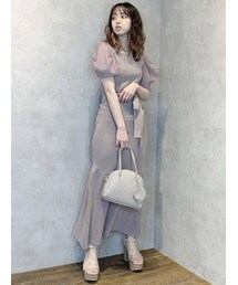 dazzlin | オープンシアースリーブマーメイドニットワンピース(ワンピース)