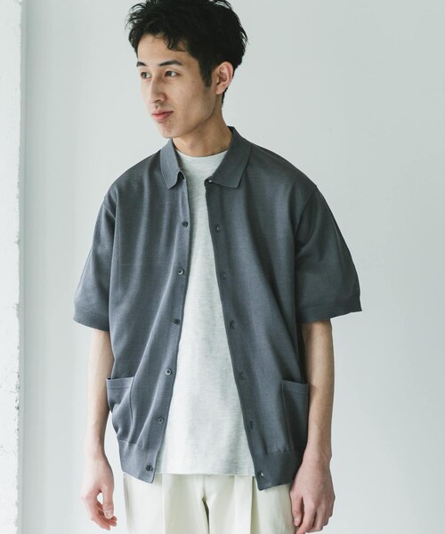 URBAN RESEARCH DOORS(アーバンリサーチドアーズ)の「リネンライクショートスリーブシャツカーディガン(カーディガン/ボレロ・メンズ・BLACK/GRAY/NAVY・M/L)」の17枚目の写真