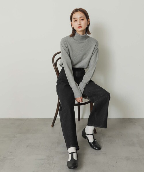 SENSE OF PLACE by URBAN RESEARCH（センスオブプレイスバイアーバンリサーチ）の「セパレートTストラップシューズ（その他シューズ・レディース・BLACK/IVORY・S/M/L）」の21枚目の写真