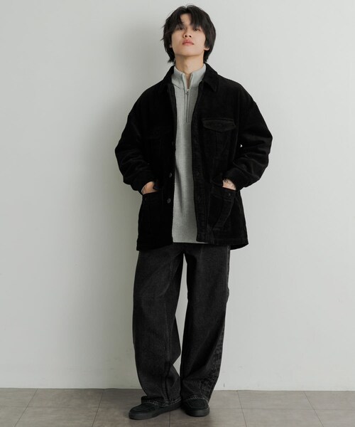 SENSE OF PLACE by URBAN RESEARCH（センスオブプレイスバイアーバンリサーチ）の「『セットアップ対応』 ヘビーコーデュロイBDUジャケット（ミリタリージャケット・メンズ・GRAY/BLACK/NAVY・M/L）」の9枚目の写真