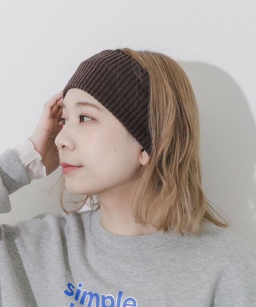SMELLY（スメリー）の「リブニットワイドヘアバンド（ヘアバンド・レディース・BLK/DBR・-）」の12枚目の写真
