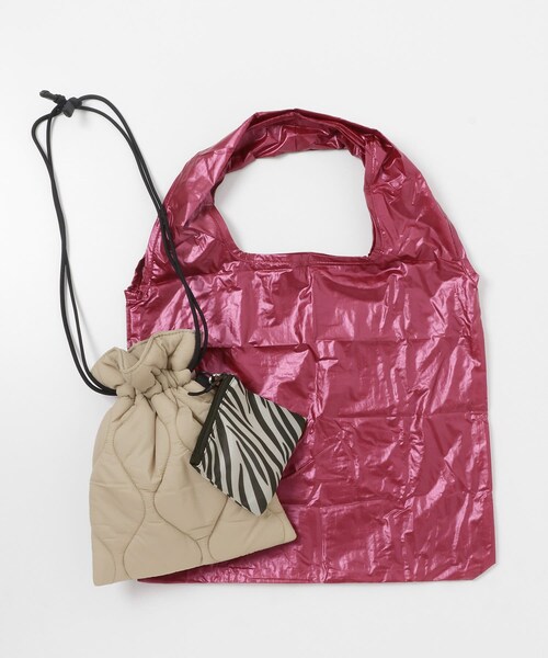 URBAN RESEARCH Sonny Label（アーバンリサーチサニーレーベル）の「CONTROL FREAK　エコバッグ付きショルダーバッグ（ショルダーバッグ・レディース・レッド/ブルー/シルバー・one）」の4枚目の写真