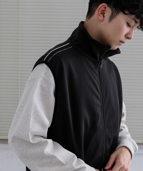 SENSE OF PLACE by URBAN RESEARCH（センスオブプレイスバイアーバンリサーチ）の「トラックジャージラインベスト（ベスト・メンズ・BLACK/BROWN・M/L）」の8枚目の写真