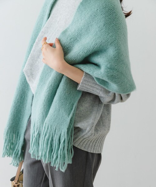 RODE SKO（ロデスコ）の「ラッセル起毛マフラー（マフラー・レディース・GRAY/OFF/MINT・one）」の19枚目の写真