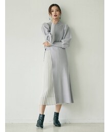 dazzlin | ショルダーポイントコンビワンピース(ワンピース)