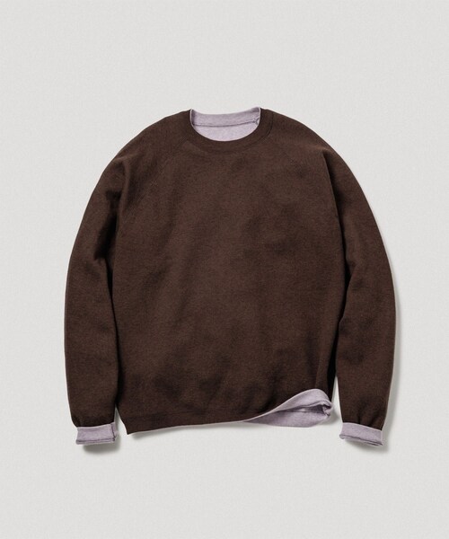ADAM ET ROPE'(アダムエロペ)の「《リバーシブル》カシミヤブレンド ニットプルオーバー(ニット/セーター・メンズ・ブラック/ライトグレー/ダークブラウン/ネイビー/ブルー系・L/M)」の21枚目の写真