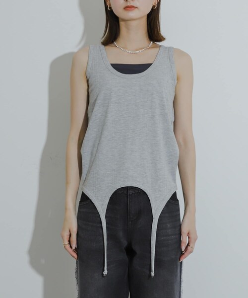 SENSE OF PLACE by URBAN RESEARCH（センスオブプレイスバイアーバンリサーチ）の「マルチウェイガータータンクトップ（タンクトップ・レディース・L.GRAY/OFF WHITE/CHARCOAL・one）」の18枚目の写真