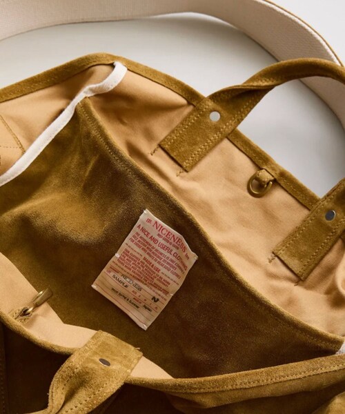 ADAM ET ROPE'（アダムエロペ）の「【NICENESS/ナイスネス】S.LEDZ（トートバッグ・メンズ・キナリ/キャメル・F）」の7枚目の写真