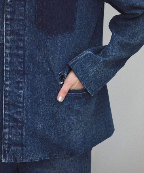 ADAM ET ROPE'（アダムエロペ）の「【TANAKA（タナカ）】NO COLLOR JEAN JACKET/デニムジャケット（デニムジャケット・レディース・ブルー系・S）」の18枚目の写真