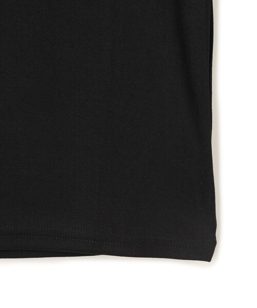Jayro(ジャイロ)の「パールネックフレンチスリーブTシャツ(Tシャツ/カットソー・レディース・ブラック/ホワイト系・F)」の9枚目の写真