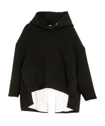 ELENDEEK | ASYMME HEM BL HOODED W JERSEY SET(パーカー)