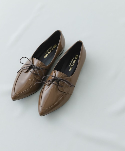 RODE SKO（ロデスコ）の「『MADE IN JAPAN』ポインテッドレースアップシューズ（ドレスシューズ・レディース・MOCHA/BLACK・36/37/38）」の2枚目の写真