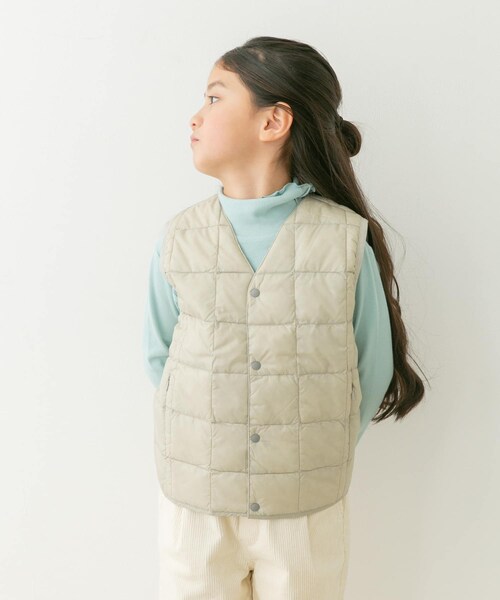 URBAN RESEARCH DOORS(アーバンリサーチドアーズ)の「TAION V-NECK BUTTON DOWN VEST(KIDS)(ダウンジャケット/コート・キッズ・ICEGRAY/BLACK/BEIGE・110/120/130/140)」の6枚目の写真