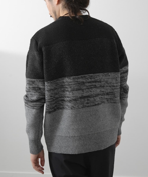 ITEMS URBANRESEARCH（アイテムズ アーバンリサーチ）の「リサイクルヤーン グラデーションニット（ニット/セーター・メンズ・BEG/GRY/BLK・M/L）」の10枚目の写真