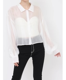 GYDA | SHEERショートシャツ(シャツ/ブラウス)