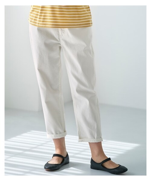 nissen（ニッセン）の「ボーイフレンドストレッチデニムパンツ【Otona Purete】（パンツ・レディース・インディゴブルー/オフホワイト・M/L/LL/3L）」の2枚目の写真