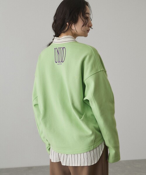 ADAM ET ROPE'(アダムエロペ)の「【サステナブル】ロゴフォルムスウェット(スウェット・レディース・チャコール/キナリ系/ライトグリーン・F)」の21枚目の写真