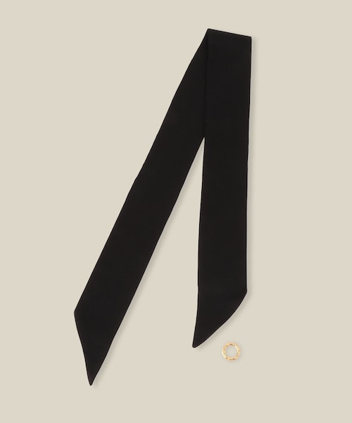 ROPE'（ロペ）の「リング付き マルチWAYスカーフ（バンダナ/スカーフ・レディース・ブラック/ブラウン/サックス/クリーム・F）」の17枚目の写真