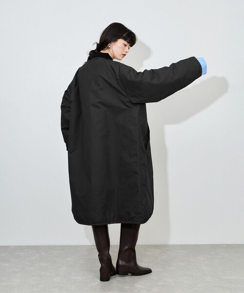 ADAM ET ROPE'(アダムエロペ)の「【LAVENHAM for ADAM ET ROPE'】別注 CHANTRY(ナイロンジャケット・レディース・ブラック/ベージュ・F)」の9枚目の写真
