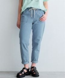 nissen | moz(モズ)レスウォーターデニム刺しゅうテーパードパンツ＜大きいサイズ有＞(パンツ)