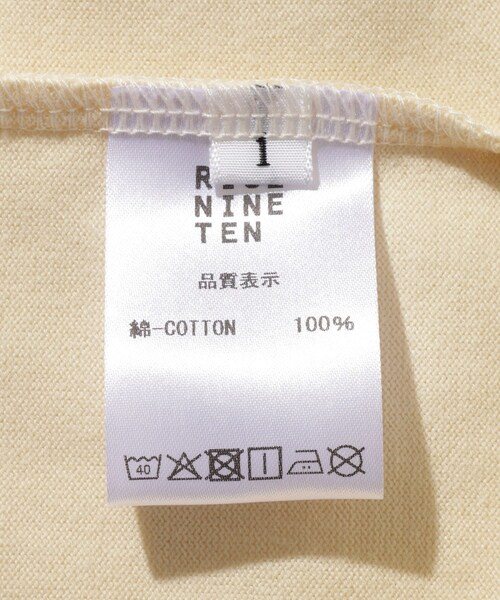 ADAM ET ROPE'(アダムエロペ)の「【RICE NINE TEN/ライス ナイン テン】HAND PRINT RINGER T-SHIRT(Tシャツ/カットソー・メンズ・グレー/ホワイト/クリーム・1/2)」の17枚目の写真