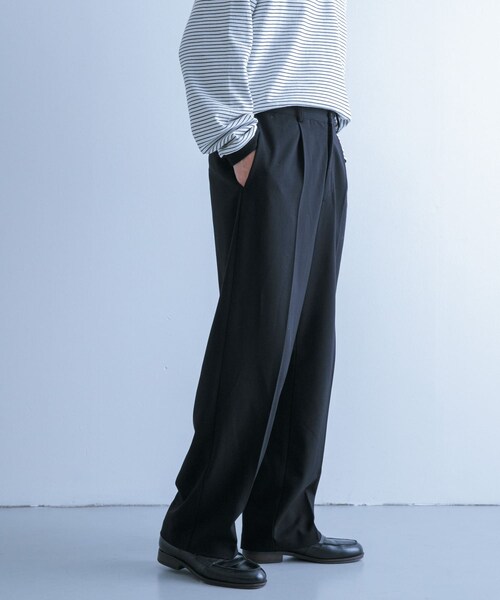 ITEMS URBANRESEARCH（アイテムズ アーバンリサーチ）の「TRワイドスラックス（その他パンツ・メンズ・BEG/L.GRY/BLK/BLU・M/L）」の12枚目の写真