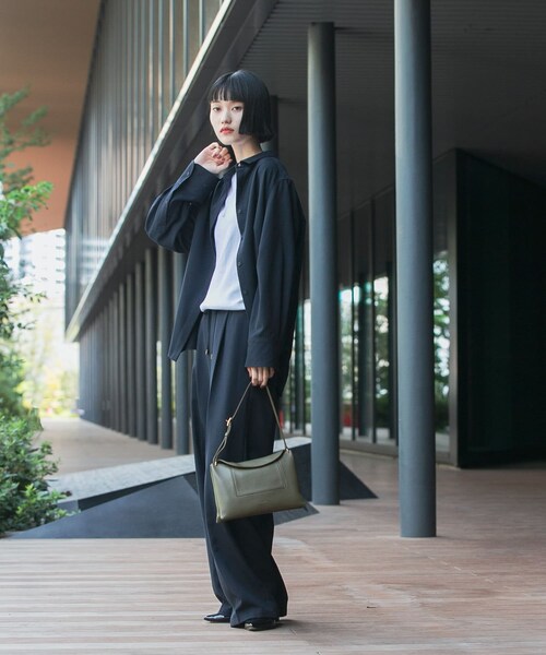 URBAN RESEARCH ROSSO（アーバンリサーチロッソ）の「イージーケアウーステッドシャツ（シャツ/ブラウス・レディース・BURGUNDY/NAVY・FREE）」の9枚目の写真