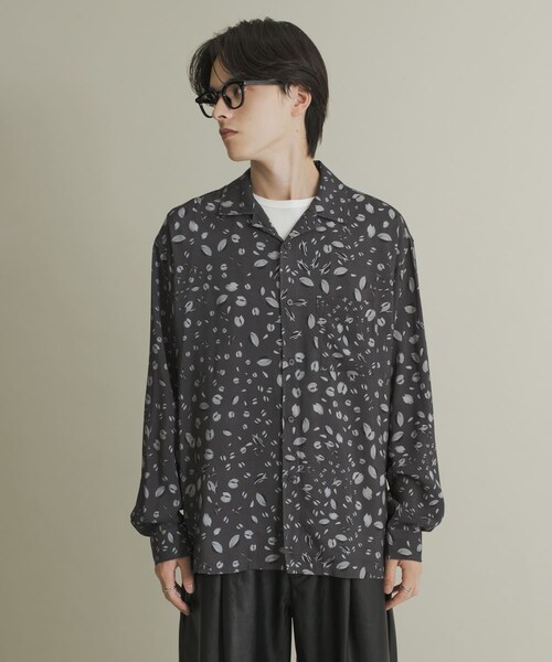 SENSE OF PLACE by URBAN RESEARCH(センスオブプレイスバイアーバンリサーチ)の「アソートパターンオープンカラーロングスリーブシャツ(シャツ/ブラウス・メンズ・BLK×CHA/L.BEG×GRN/NVY×BLU・M/L)」の13枚目の写真