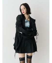 jouetie | ギャザーリボンジャケットミニワンピース【セットアップ対応】(テーラードジャケット)
