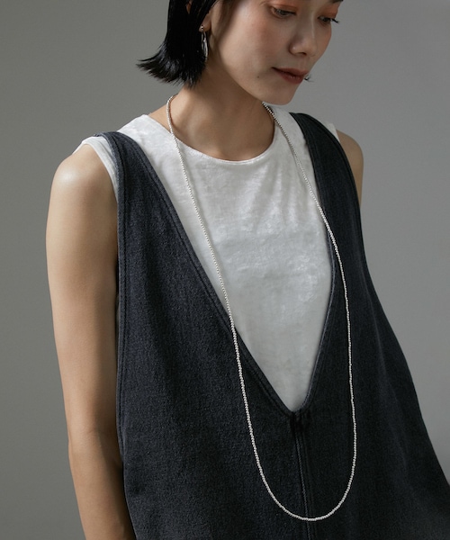 ADAM ET ROPE'（アダムエロペ）の「【ERICKA NICOLAS BEGAY】ナバホパールネックレス3mm/120cm（ネックレス・レディース・シルバー・F）」の3枚目の写真