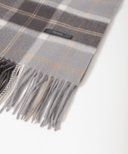 URBAN RESEARCH ROSSO（アーバンリサーチロッソ）の「カシミヤ混チェックストール（マフラー・レディース・OFF WHITE/GRAY/PINK・Free）」の12枚目の写真