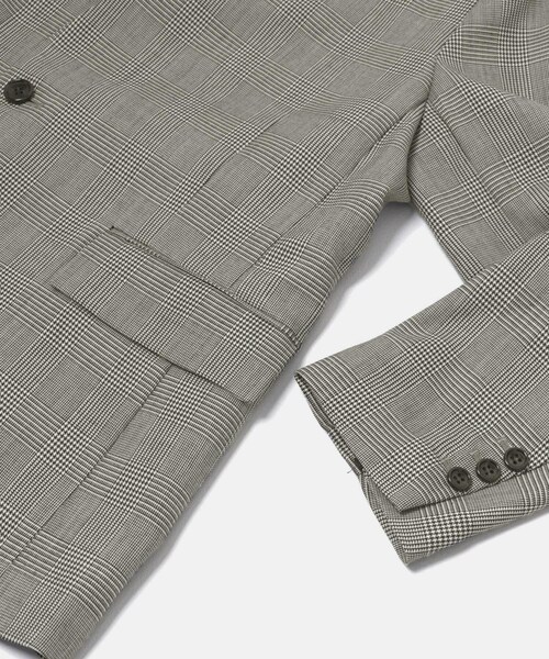 URBAN RESEARCH（アーバンリサーチ）の「STUMBLY　DENIM COMBI NO COLLAR JK（ノーカラージャケット・レディース・STRIPE/GLENCHECK・38）」の7枚目の写真