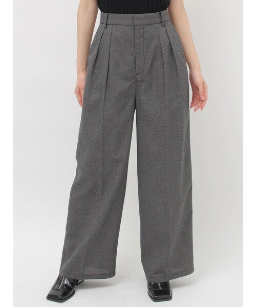 MURUA（ムルーア）の「ダブルタックワイドパンツ【セットアップ着用可】（その他パンツ・レディース・アイボリー/グレー/ブラック/ブラウン・1/2）」の13枚目の写真