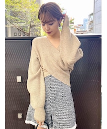 EMODA | ワイドクロスニット(ニット/セーター)