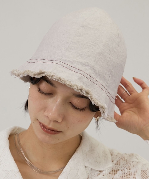 ADAM ET ROPE'(アダムエロペ)の「【J'aDoRe・店舗限定】【La Maison de Lyllis(メゾンドリリス)】TURI ハット(ハット・レディース・ホワイト系/ネイビー系・F)」の6枚目の写真