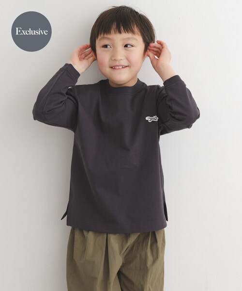 URBAN RESEARCH DOORS(アーバンリサーチドアーズ)の「『別注』『親子リンク』PENNEYS×DOORS THE FOX LONG-SLEEVE T-SHIRTS(KIDS)(その他トップス・キッズ・WHITE/CHARCOAL・120(115-125)/135(130-140))」の2枚目の写真
