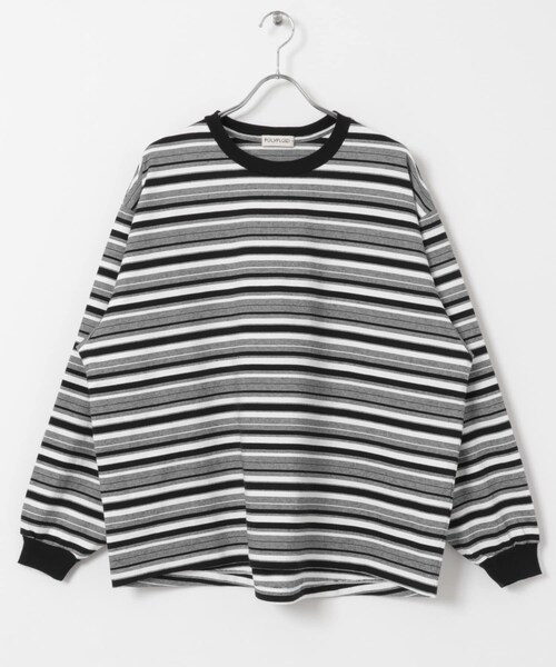URBAN RESEARCH（アーバンリサーチ）の「POLYPLOID　OVERSIZE LONGSLEEVE B（Tシャツ/カットソー・メンズ・BLACKWHITE/SAGEWHITE・2/3/4）」の11枚目の写真