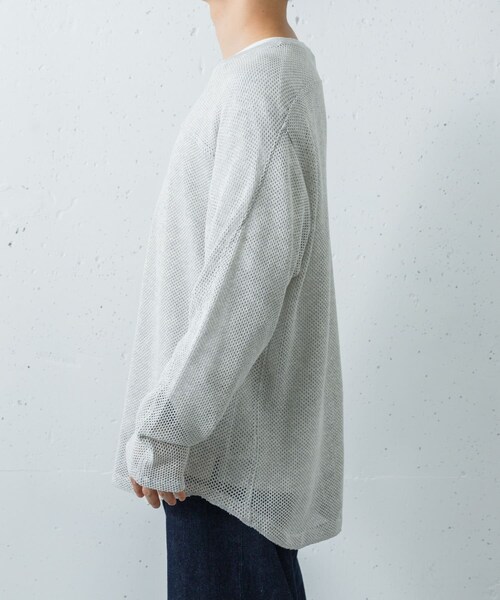 URBAN RESEARCH（アーバンリサーチ）の「SEVEN BY SEVEN　FOOTBALL KNIT T-SHIRTS LONG-SLEEVE（Tシャツ/カットソー・メンズ・030 WHITE/070 BGD/120 NAVY・L/M）」の7枚目の写真