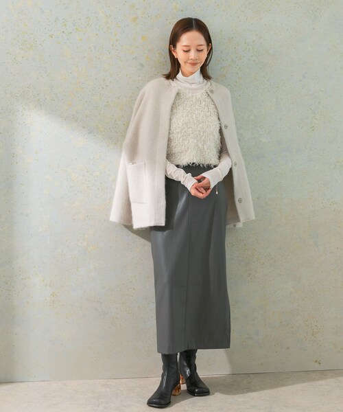 URBAN RESEARCH ROSSO（アーバンリサーチロッソ）の「エアリーニットジャケット（カーディガン/ボレロ・レディース・L/GRAY/YELLOW/MOCHA・FREE）」の7枚目の写真