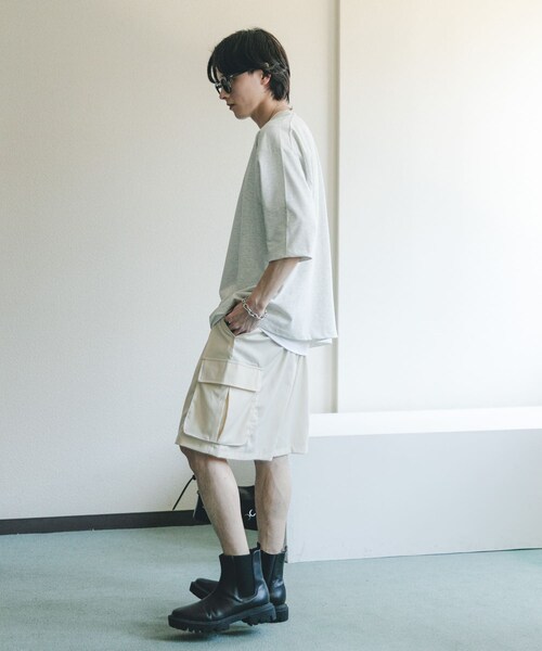 SENSE OF PLACE by URBAN RESEARCH(センスオブプレイスバイアーバンリサーチ)の「ワイドカーゴショートパンツ(その他パンツ・メンズ・IVORY/BLACK/CHARCOAL・M/L)」の11枚目の写真