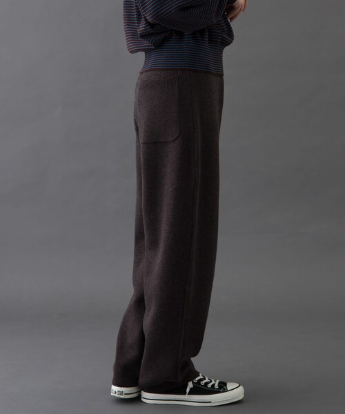 URBAN RESEARCH DOORS(アーバンリサーチドアーズ)の「FORK&SPOON コットンウールニットパンツ(その他パンツ・レディース・CHARCOAL/BROWN・1/2)」の21枚目の写真