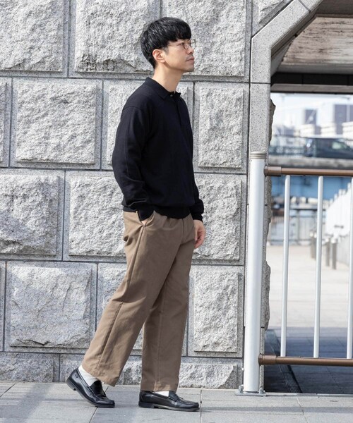 URBAN RESEARCH ROSSO（アーバンリサーチロッソ）の「コットンカシミヤニットポロシャツ（ニット/セーター・メンズ・GRAY/BLACK/IVORY/GREIGE・M/L）」の20枚目の写真