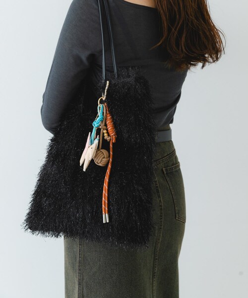 RODE SKO（ロデスコ）の「ヘアリートートバッグ（トートバッグ・レディース・BLACK/BEIGE/OLIVE・one）」の7枚目の写真