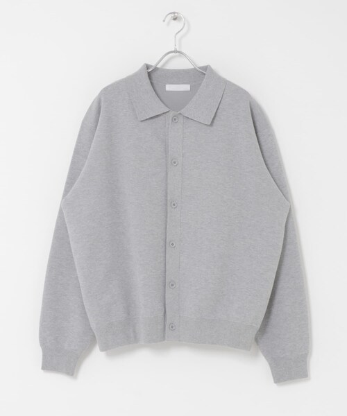 SENSE OF PLACE by URBAN RESEARCH（センスオブプレイスバイアーバンリサーチ）の「『ユニセックス』『洗濯可』スウェットライクポロカーディガン（カーディガン/ボレロ・メンズ・L.GRAY/MINT/NAVY・M/L）」の22枚目の写真