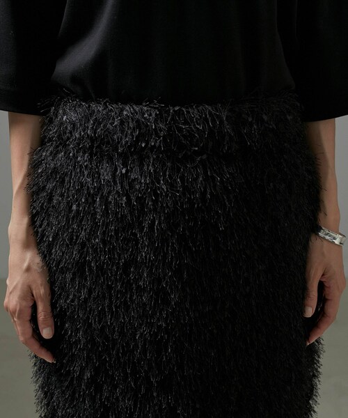 ADAM ET ROPE'(アダムエロペ)の「【COUTURE D'ADAM】Flinged Skirt(スカート・レディース・ブラック・38)」の14枚目の写真