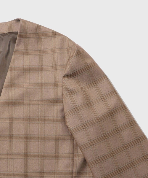 ADAM ET ROPE'（アダムエロペ）の「【DELEGANT】 ルームジャケット / セットアップ対応（ノーカラージャケット・メンズ・ブラック/チャコール/ブラウン系・L/M/S）」の13枚目の写真